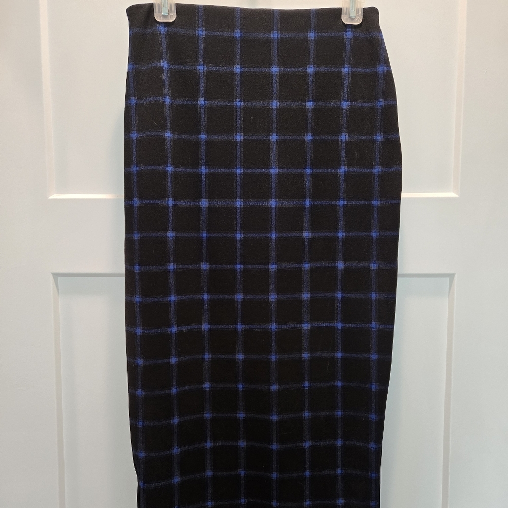 Plaid Black and Blue Women's Skirt